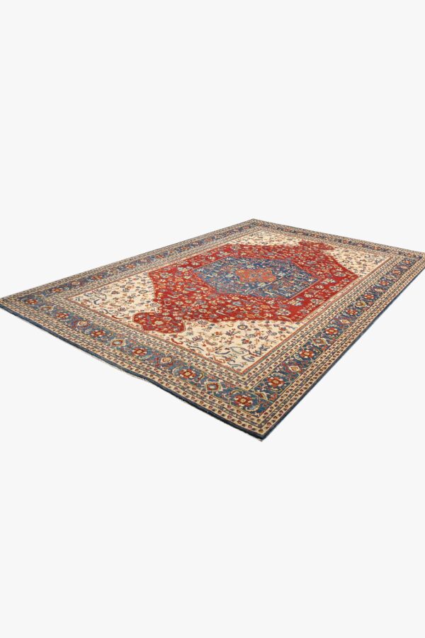 Afghan Fine Samarkand Chob Rang Motasham Rug 297cm x 206cm / 9ft 9in x 6ft 9in - Image 7