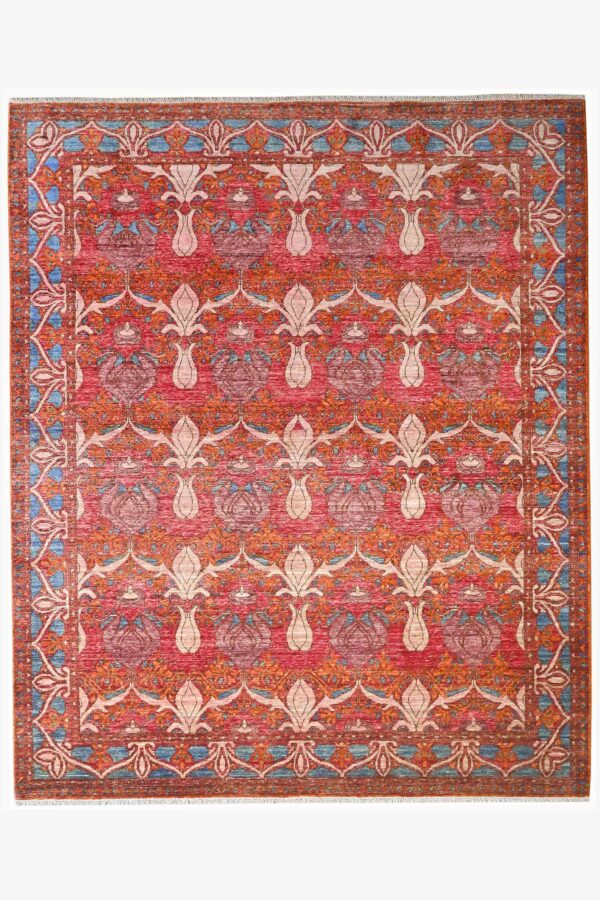 Afghan Chob Rang Arts and Crafts Art Nouveau Rug 290cm x 239cm / 9ft 6in x 7ft 10in