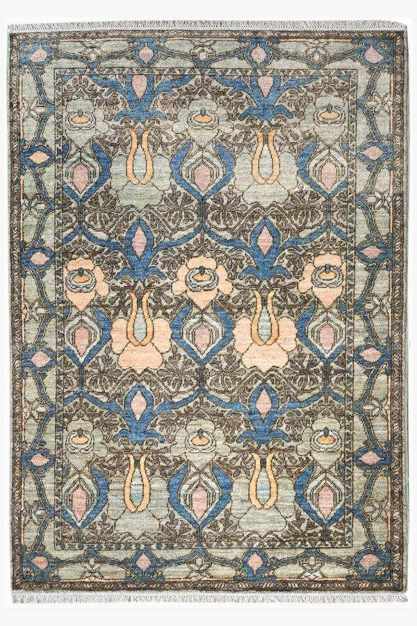 Afghan Samarkand Chob Rang Rug 119cm x 172cm / 3ft 11in x 5ft 8in