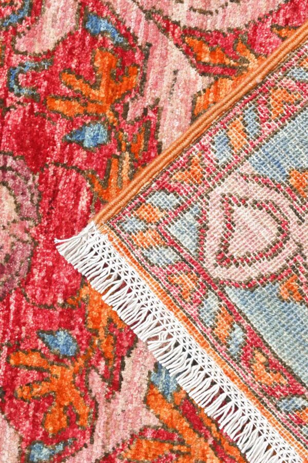 Afghan Chob Rang Arts and Crafts Art Nouveau Runner Rug 290cm x 79cm / 9ft 6in x 2ft 7in - Image 5