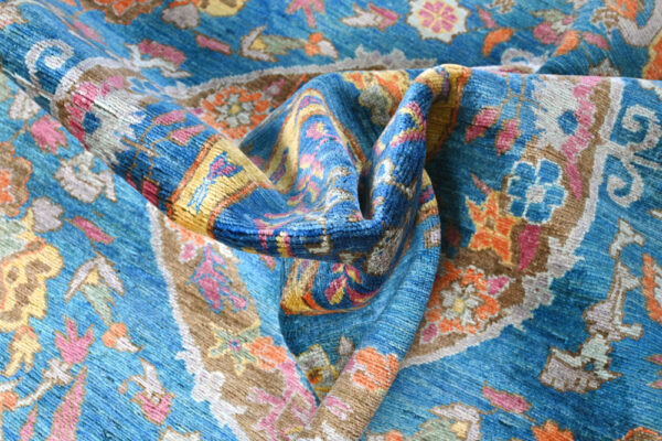 Handmade Wool Chob Rang Khotan Rug 289cm x 196cm / 9'6'' x 6'5'' - Image 2