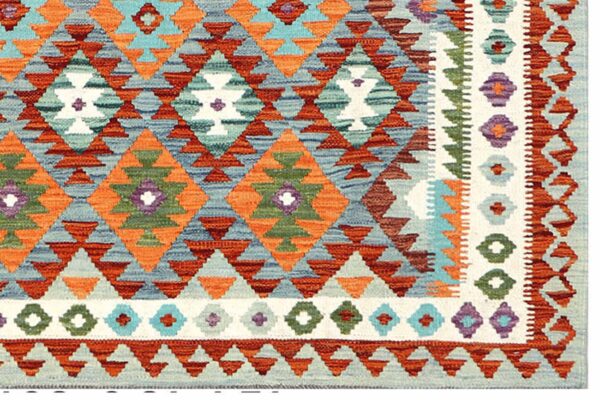 Afghan Kilim 202cm x 152cm / 6ft 7in x 5ft - Image 3