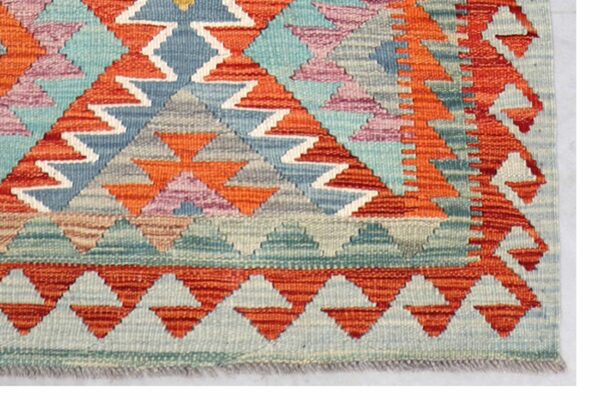 Afghan Kilim Runner 239cm x 76cm / 7ft 10in x 2ft 6in - Image 3