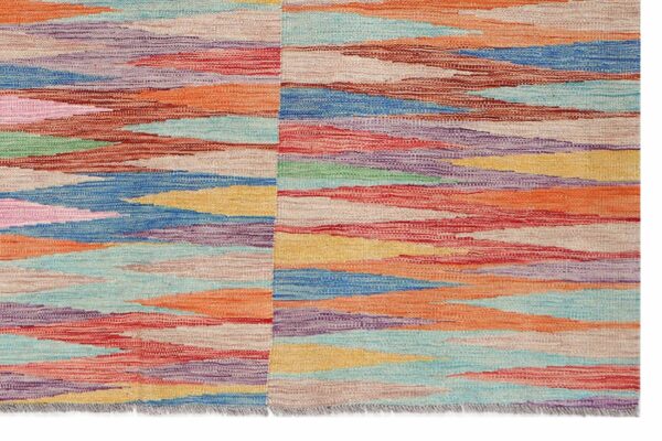 Handwoven Afghan Modern Kilim 245cm x 170cm / 8ft x 5ft7in - Image 3